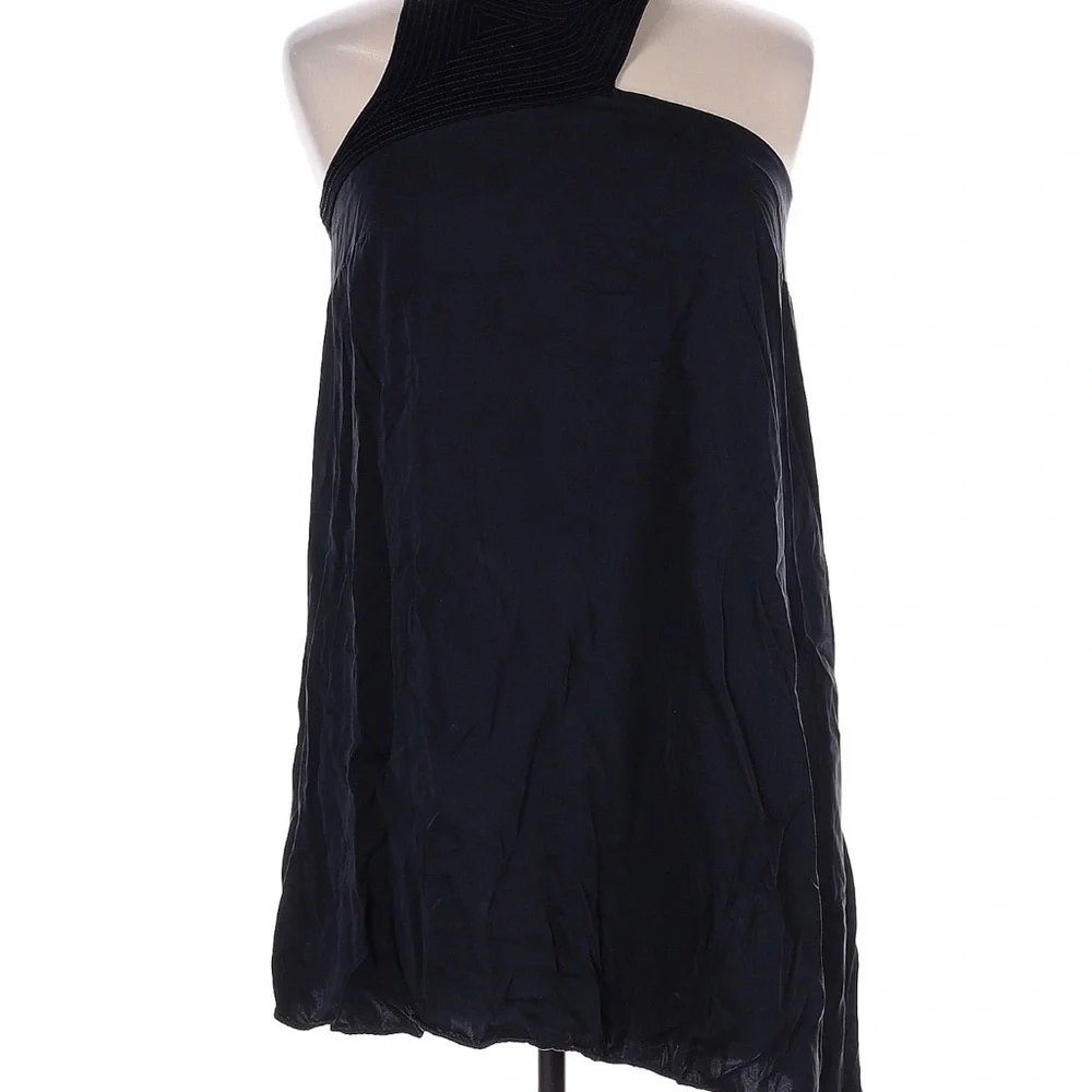 Anthropologie Mixed Up Mini Dress black size 14 100% viscose women’s - Picture 2 of 5